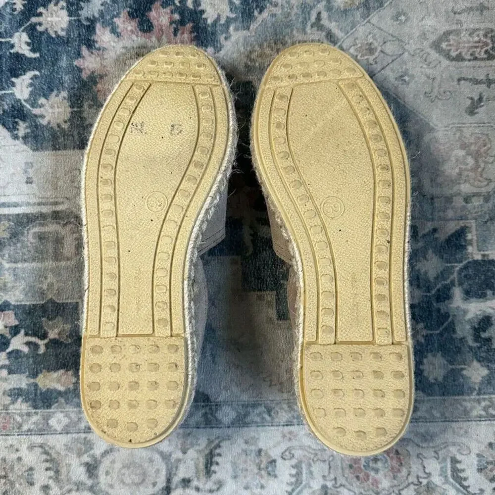 VERBENA'S Carmen Brown Suede Espadrille Slip On Shoes Size 40